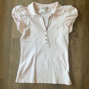 AUTHENTIC BURBERRY LIGHT PINK POLO SHIRT 👚